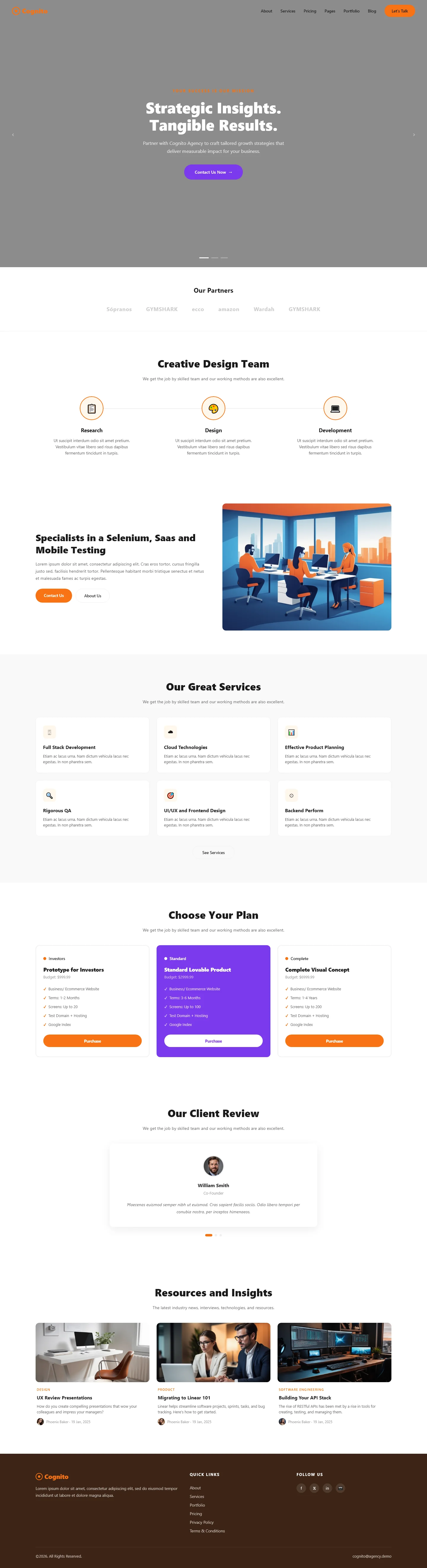 Cognito - Strategic Insights for Growth | बिज़नेस और कंसल्टिंग — Free HTML5 Tailwind CSS Website Template Preview