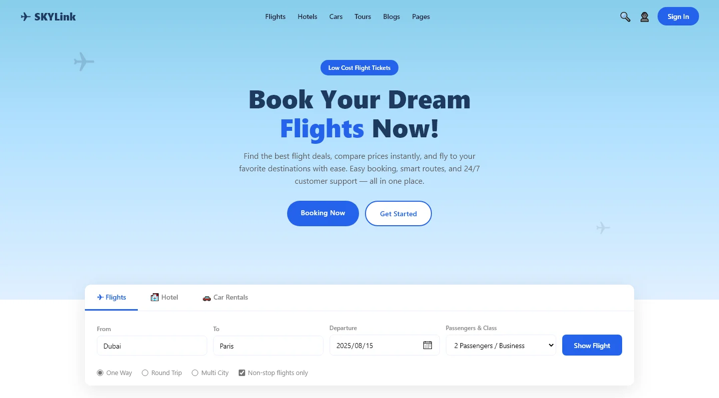 SKYLink | Travel & Tourism