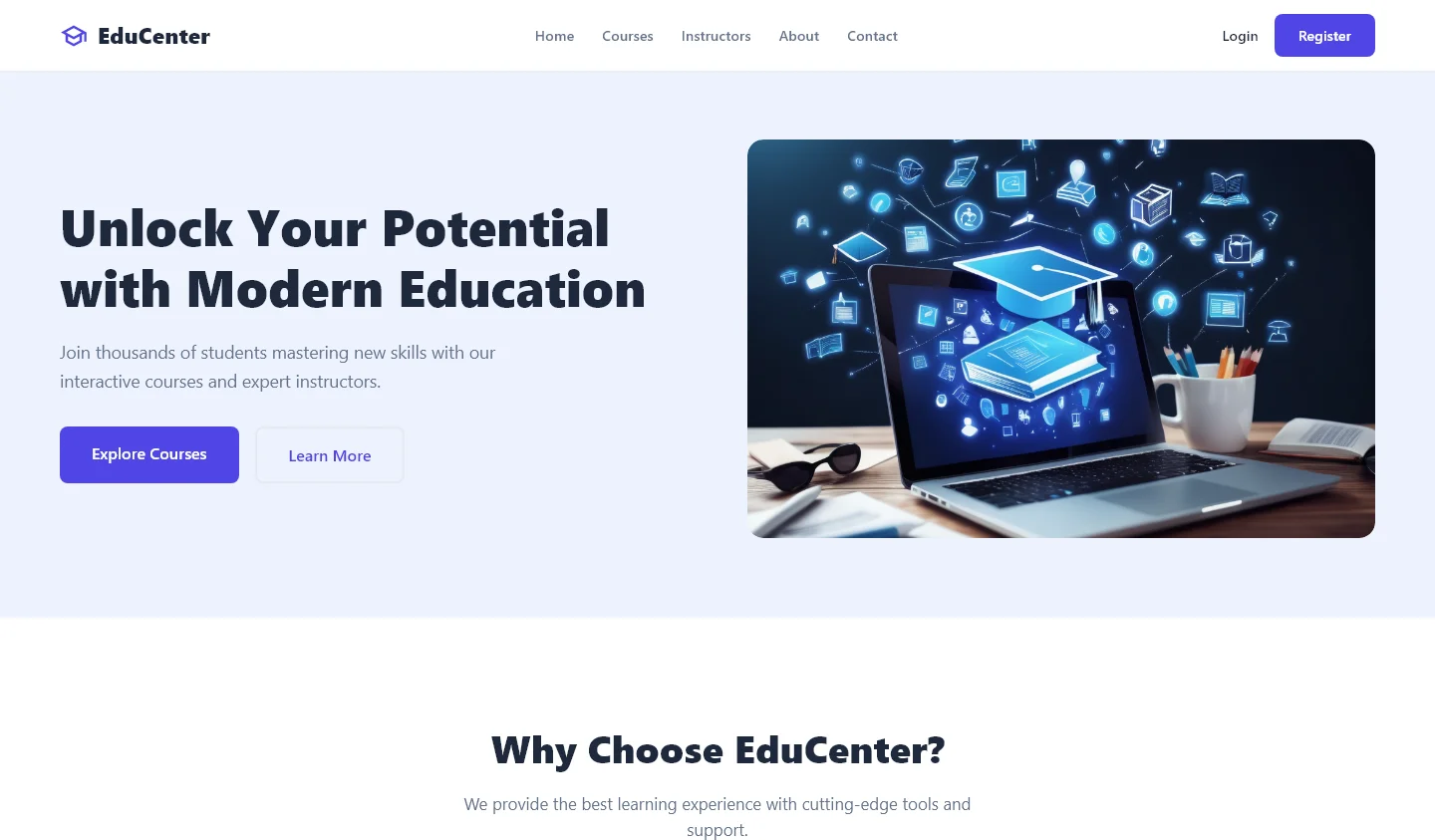 Welcome to EduCenter | एजुकेशन और किड्स — Free Education & Kids Website Template | HTML5 Tailwind CSS