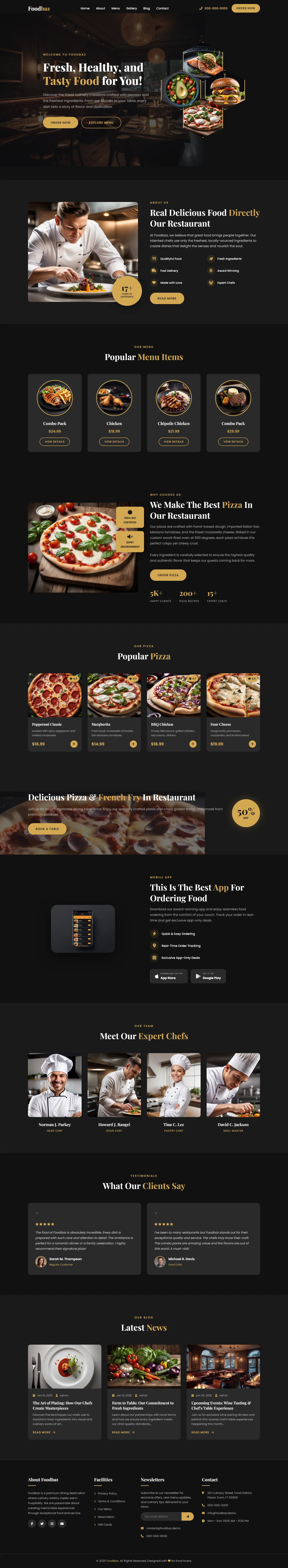 Welcome to Foodbaz | रेस्तरां और फ़ूड — Free HTML5 Tailwind CSS Website Template Preview