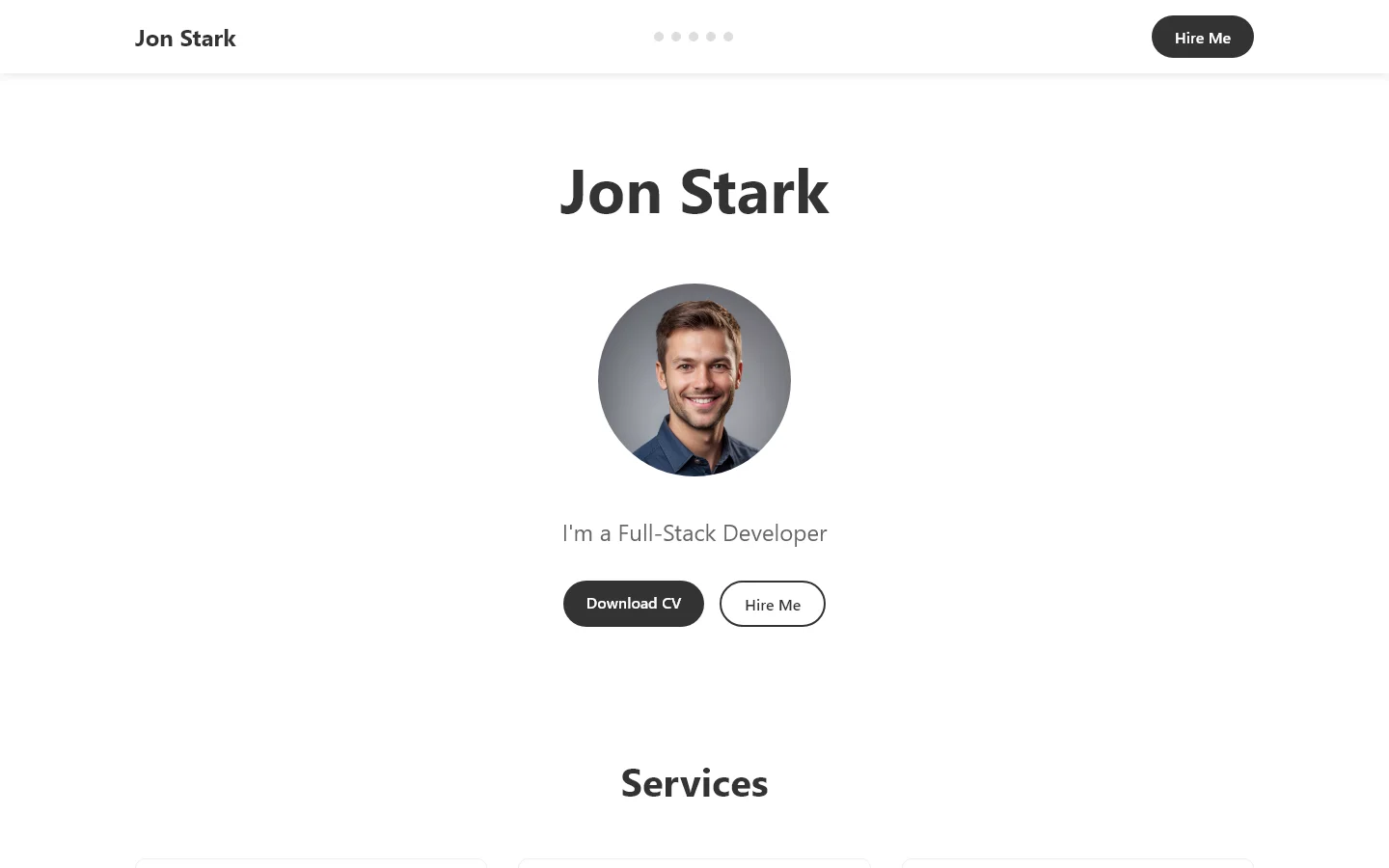 Jon Stark | Creative & Media — Free Creative & Media Website Template | HTML5 Tailwind CSS