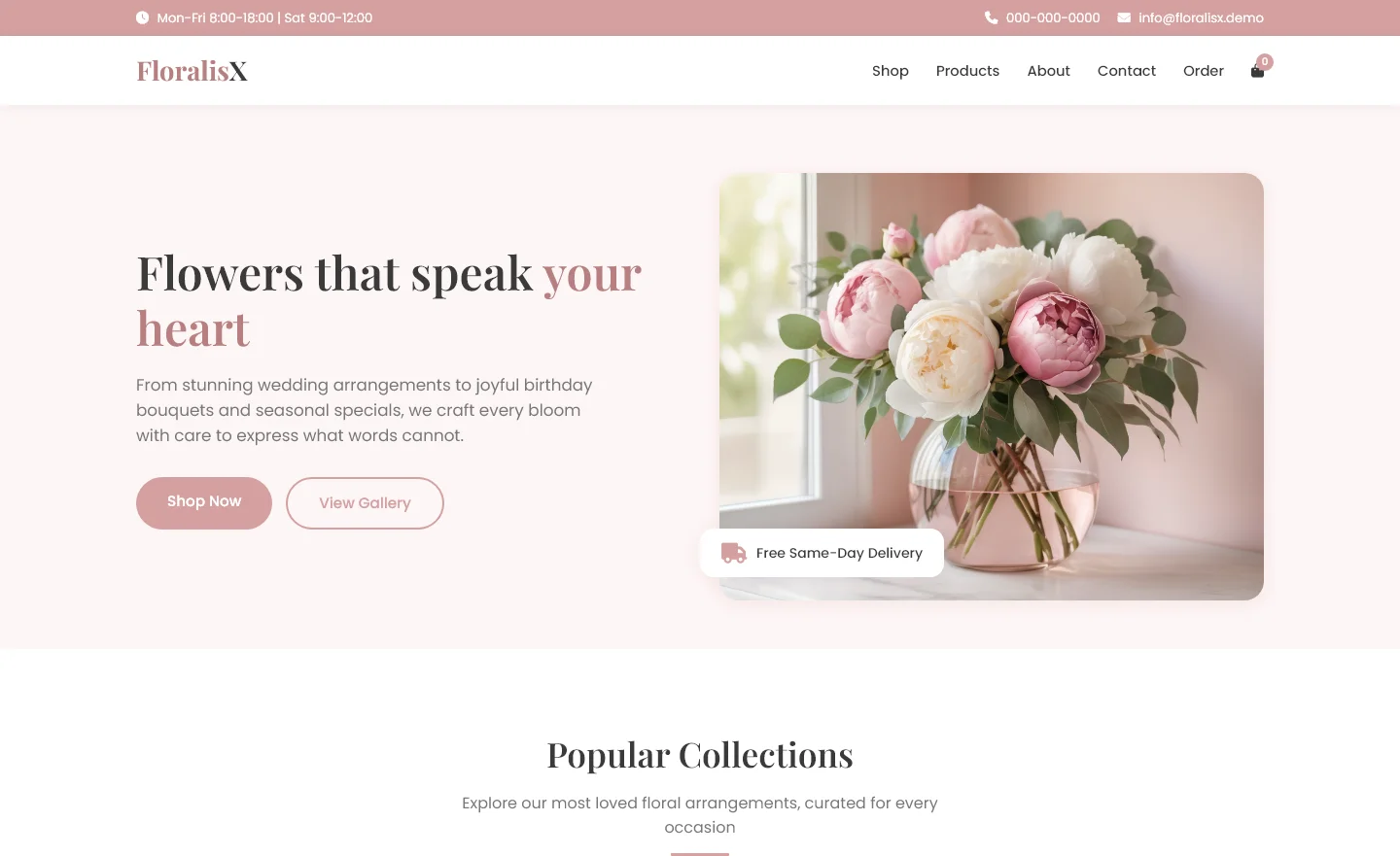 Welcome to FloralisX | Home Services — Free Home Services Website Template | HTML5 Tailwind CSS