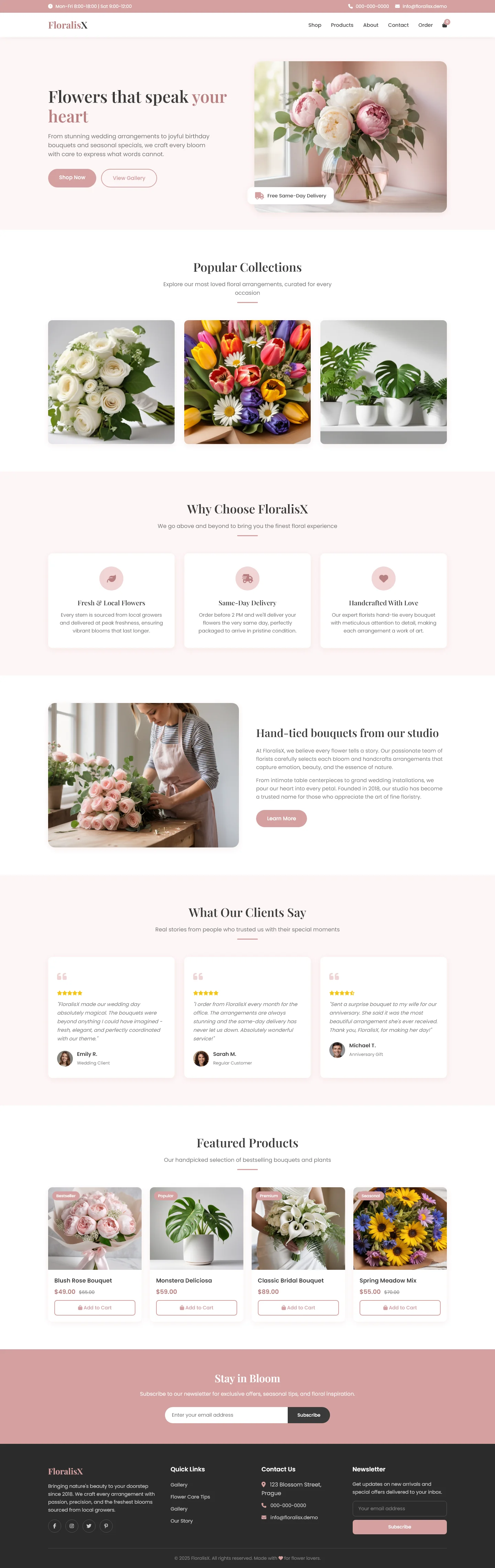 Welcome to FloralisX | Home Services — Free HTML5 Tailwind CSS Website Template Preview