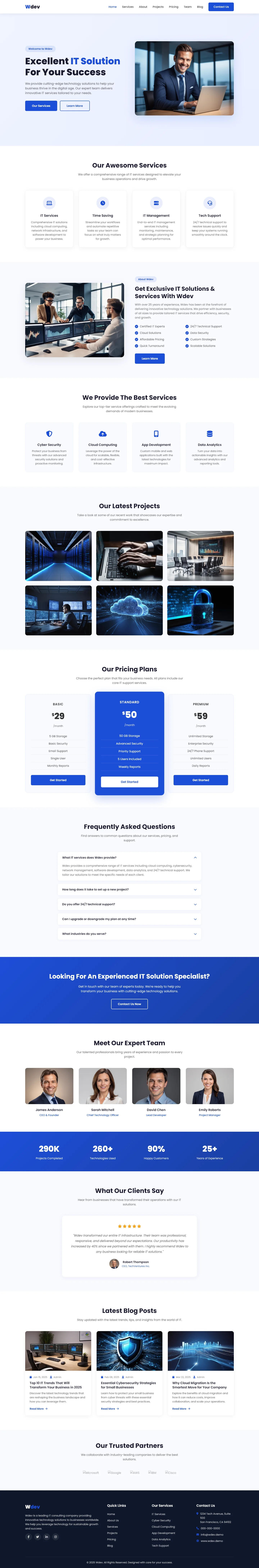 Wdev - IT & Technology | IT और सॉफ़्टवेयर — Free HTML5 Tailwind CSS Website Template Preview