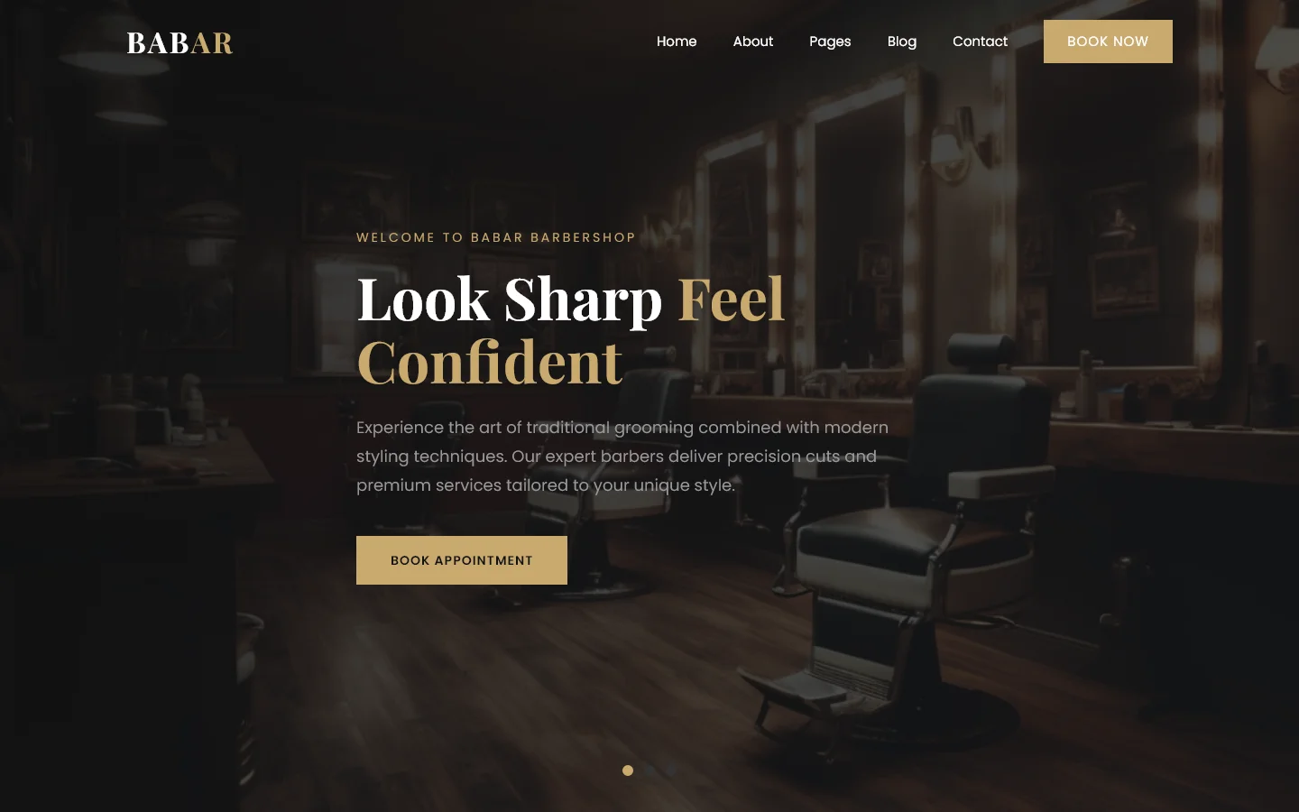 Babar - Look Sharp - Traditional & Modern Grooming | Beauty & Salon — Free Beauty & Salon Website Template | HTML5 Tailwind CSS