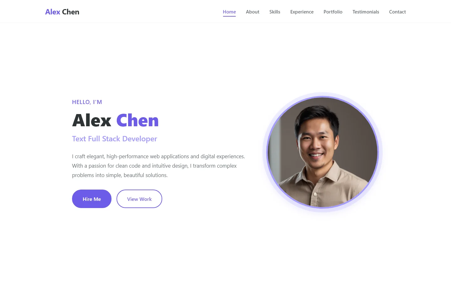 Alex Chen | Creative & Media — Free Creative & Media Website Template | HTML5 Tailwind CSS