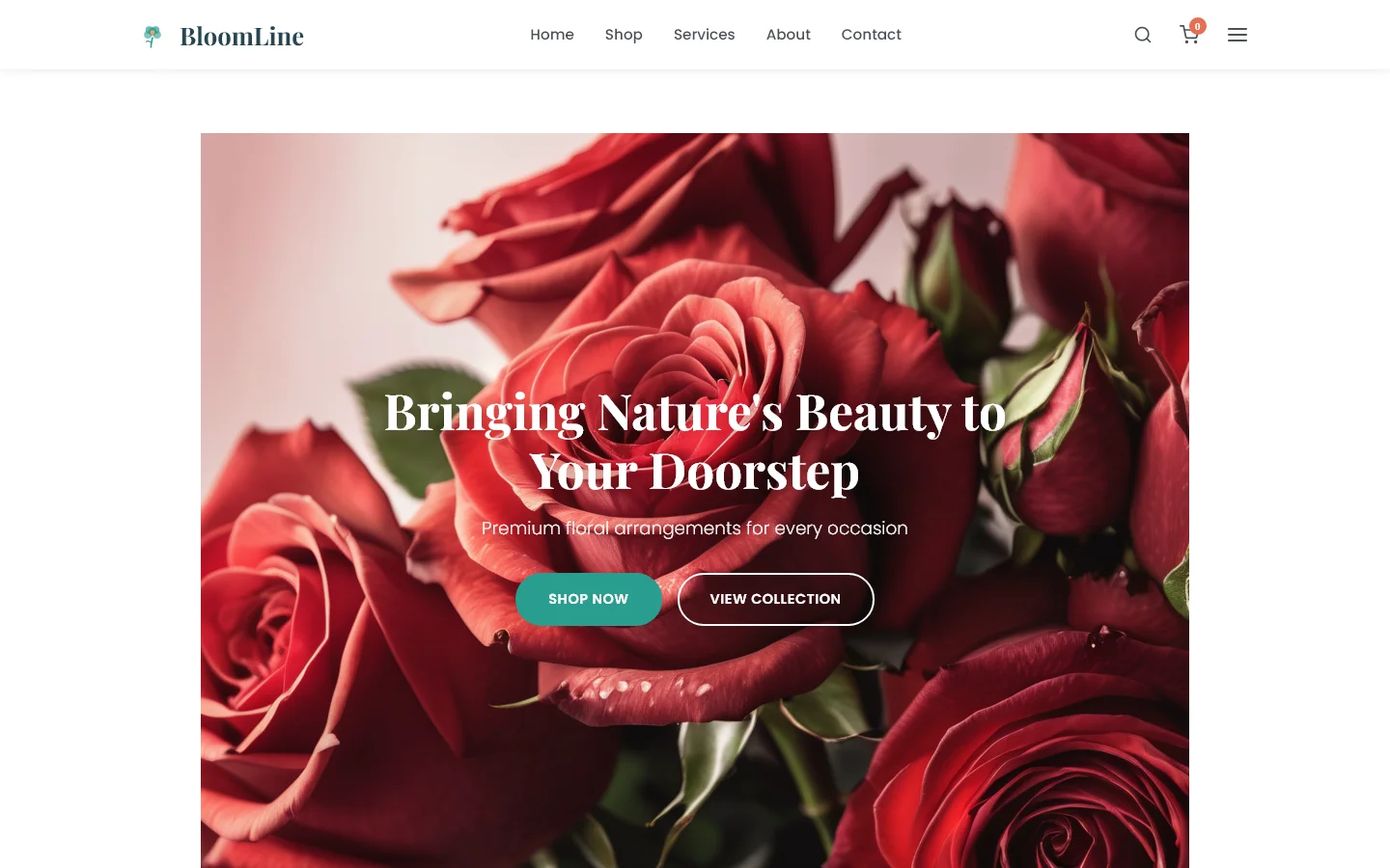 BloomLine - Florist | Home Services — Free Home Services Website Template | HTML5 Tailwind CSS