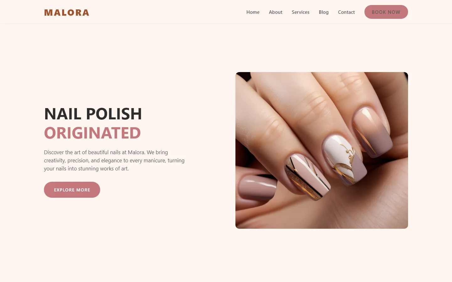 Malora | Beauty & Salon — Free Beauty & Salon Website Template | HTML5 Tailwind CSS