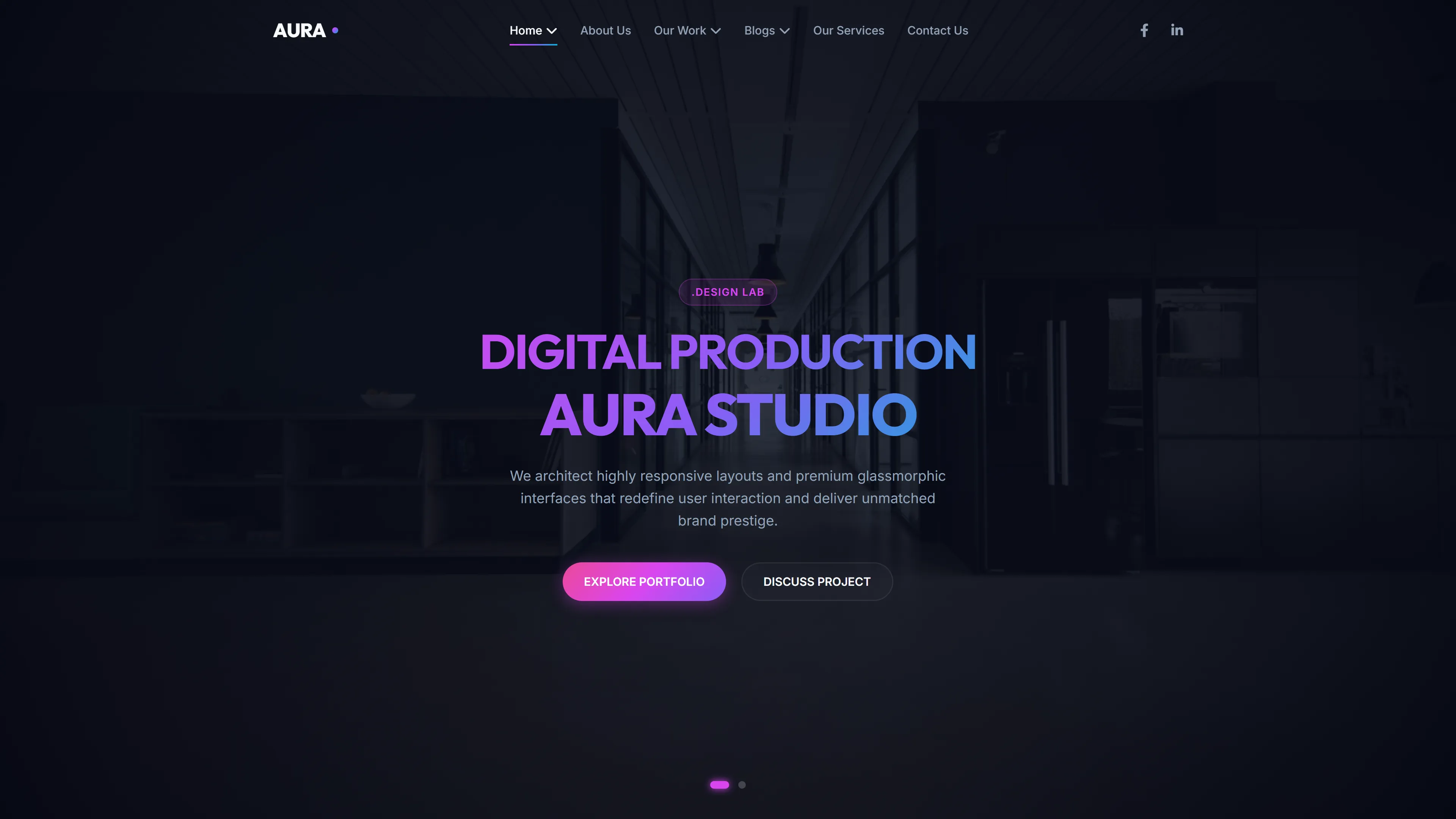 Aura Design Lab | Creative Website Template — Free Creative Agency Website Template | HTML5 Tailwind CSS