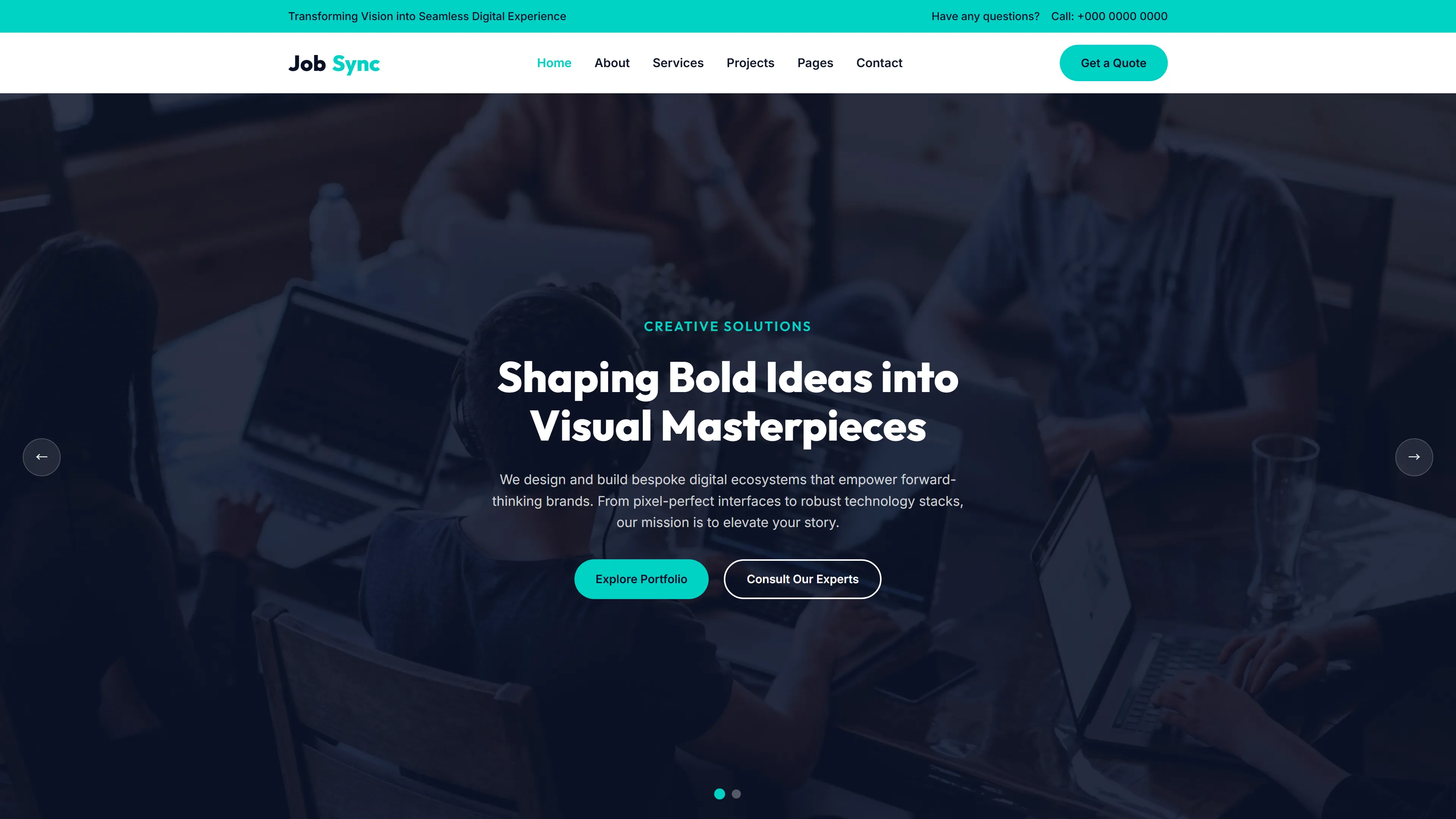 JobSync | Digital Agency Website Template — Free Digital Agency Website Template | HTML5 Tailwind CSS