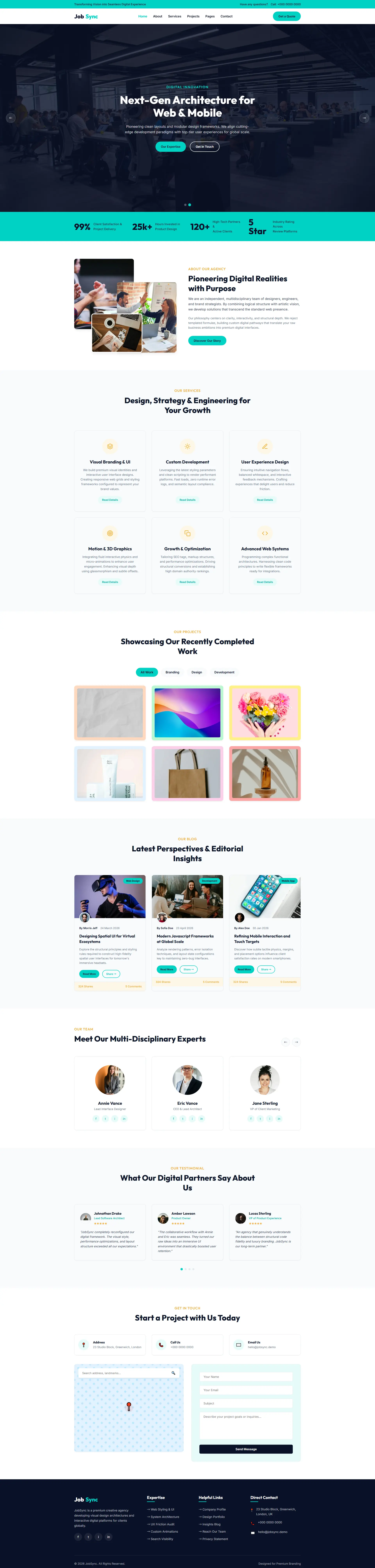 JobSync | Digital Agency Website Template — Free HTML5 Tailwind CSS Website Template Preview