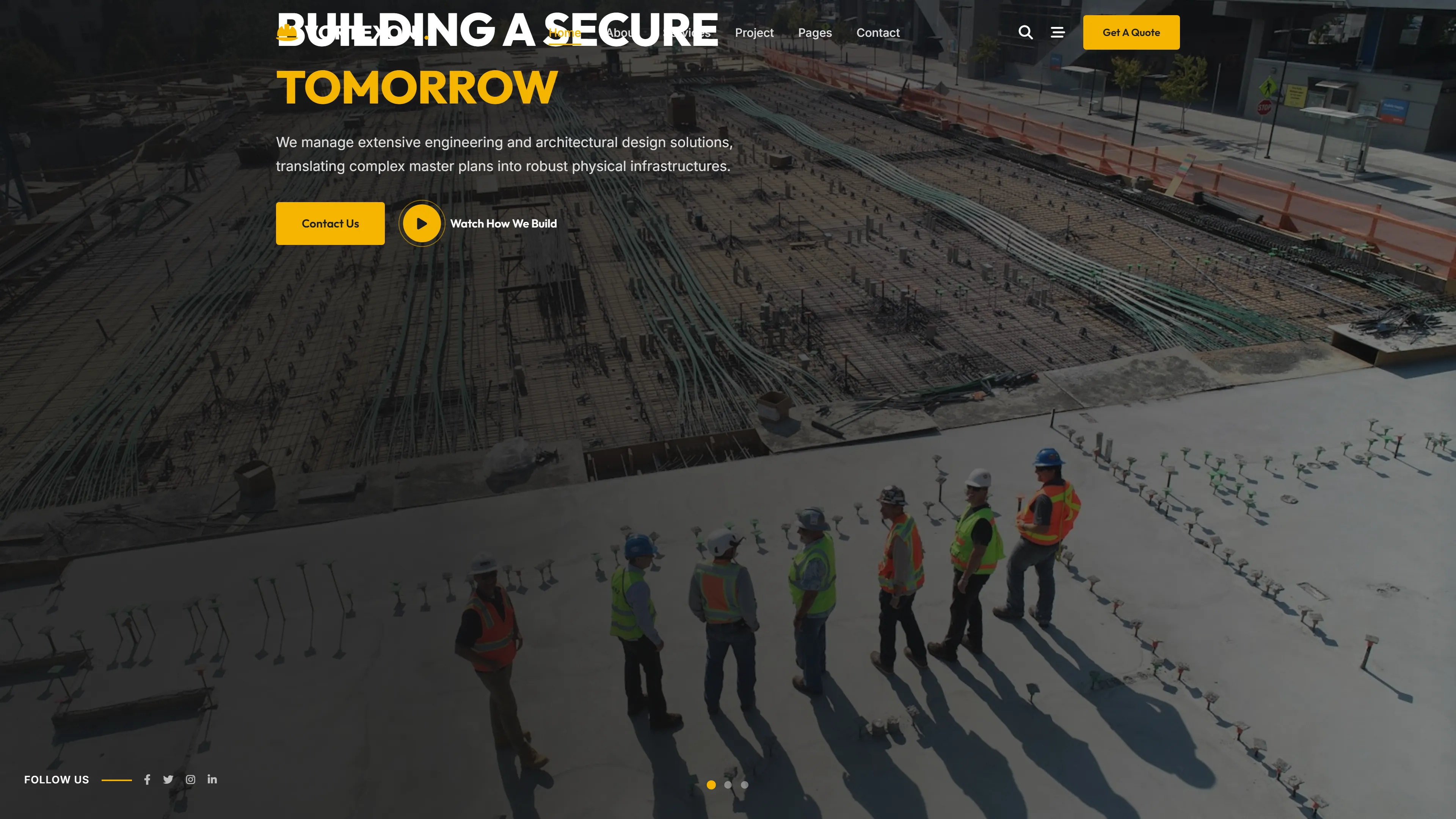 Vortexon | Industrial Construction Website Template — Free Construction Website Template | HTML5 Tailwind CSS
