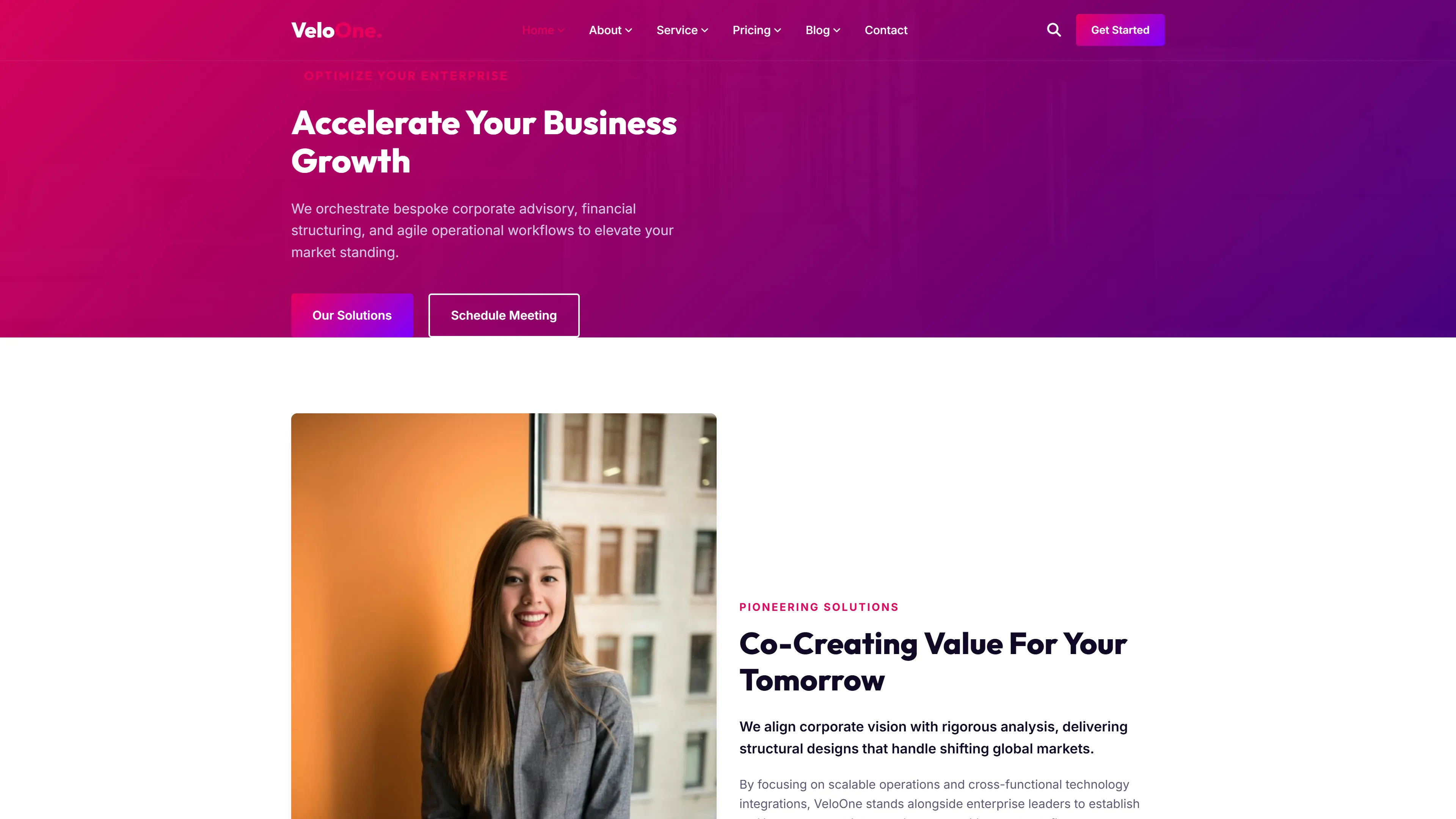 VeloOne | Business Website Template