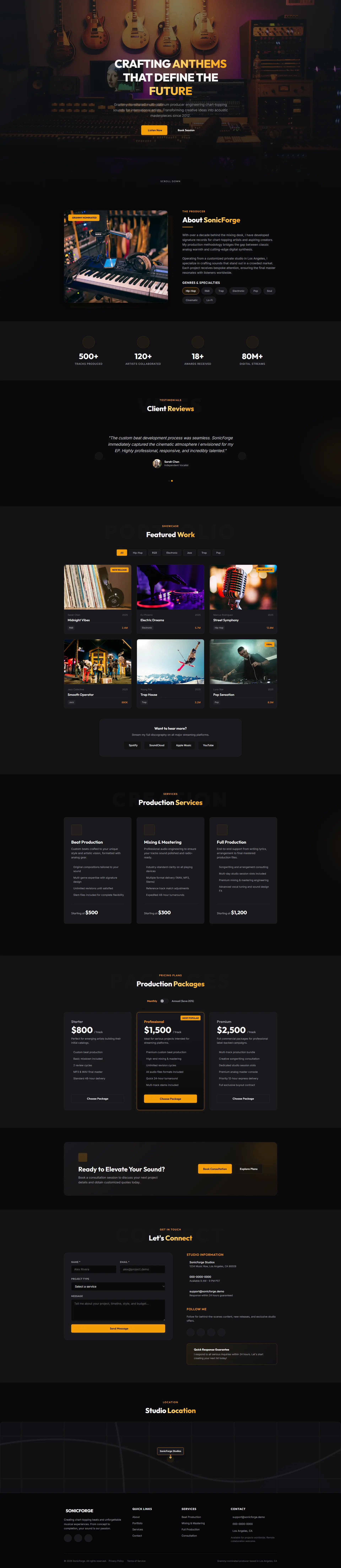 SonicForge | Media Website Template — Free HTML5 Tailwind CSS Website Template Preview