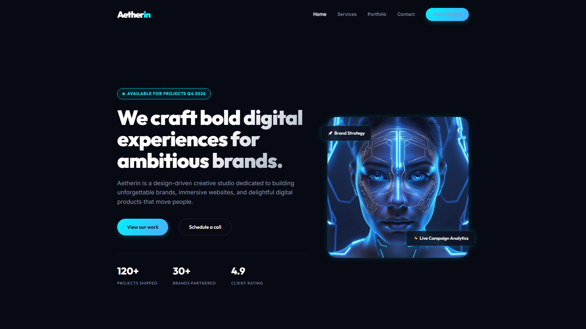Welcome to Aetherin | बिज़नेस और कंसल्टिंग — Free Business & Consulting Website Template | HTML5 Tailwind CSS