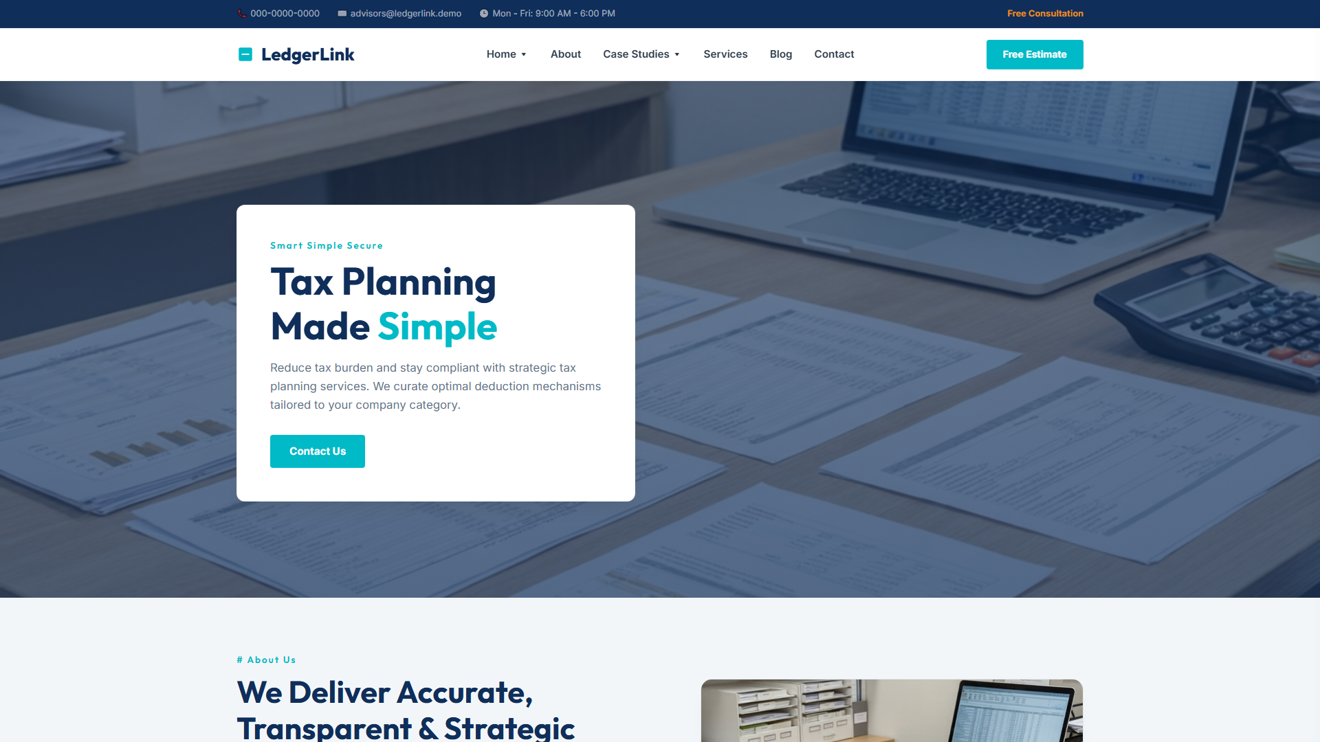 LedgerLink - Tax Planning Made Simple | Finance & Insurance