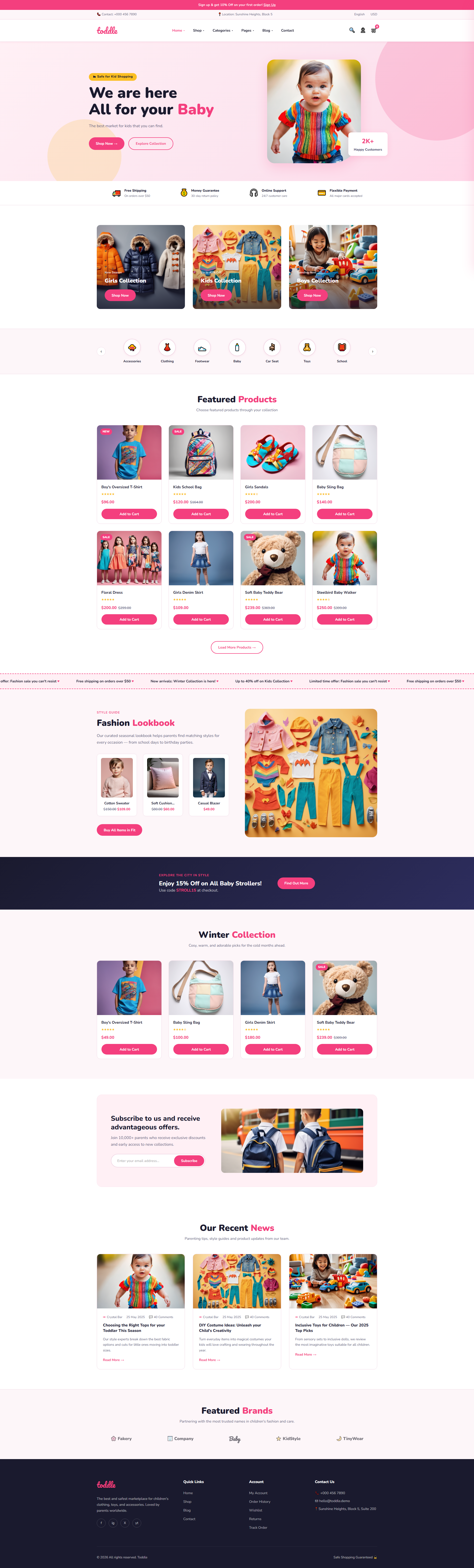 Toddle | एजुकेशन और किड्स — Free HTML5 Tailwind CSS Website Template Preview