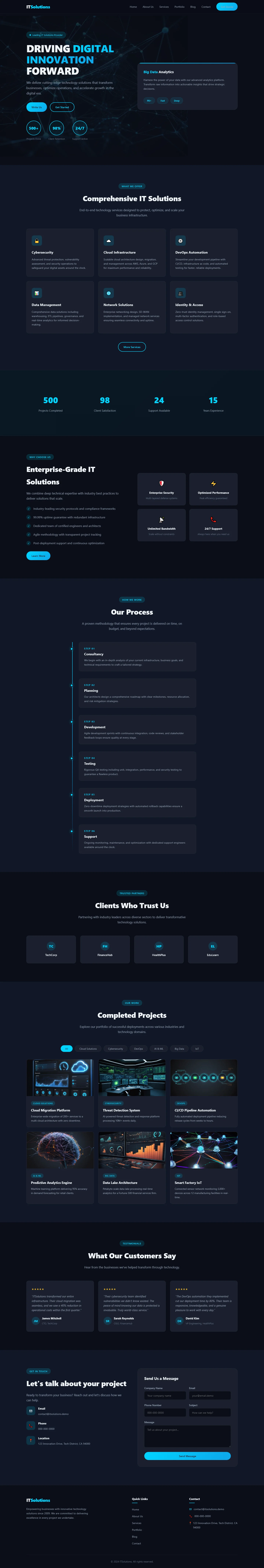 ITSolutions - Driving Digital Transformation | IT और सॉफ़्टवेयर — Free HTML5 Tailwind CSS Website Template Preview