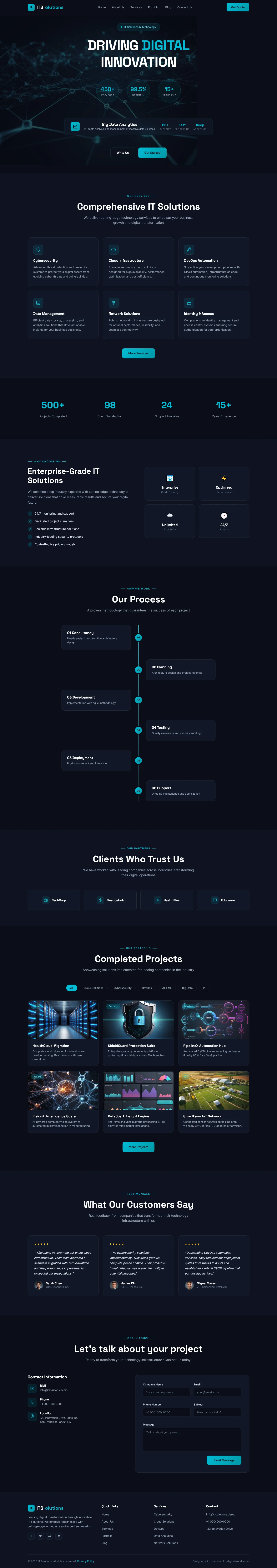 ITSolutions | IT और सॉफ़्टवेयर — Free HTML5 Tailwind CSS Website Template Preview
