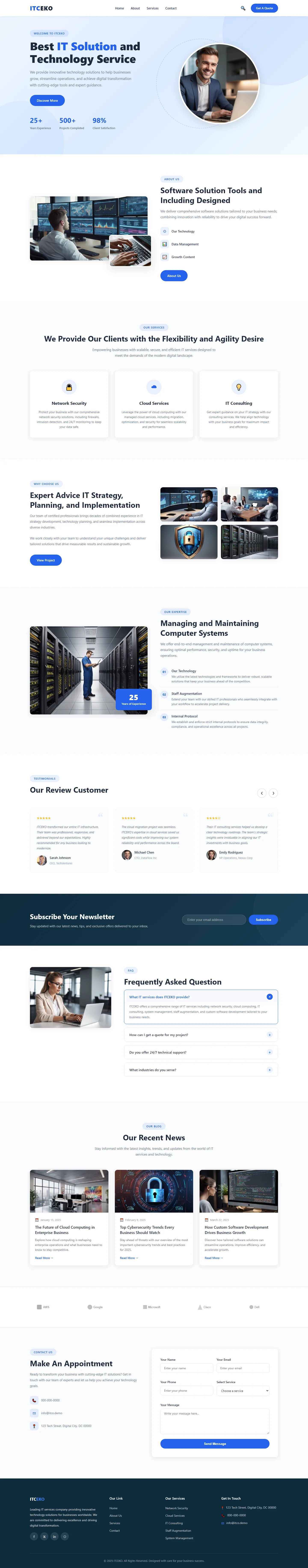 ITCEKO - IT & Technology | IT और सॉफ़्टवेयर — Free HTML5 Tailwind CSS Website Template Preview