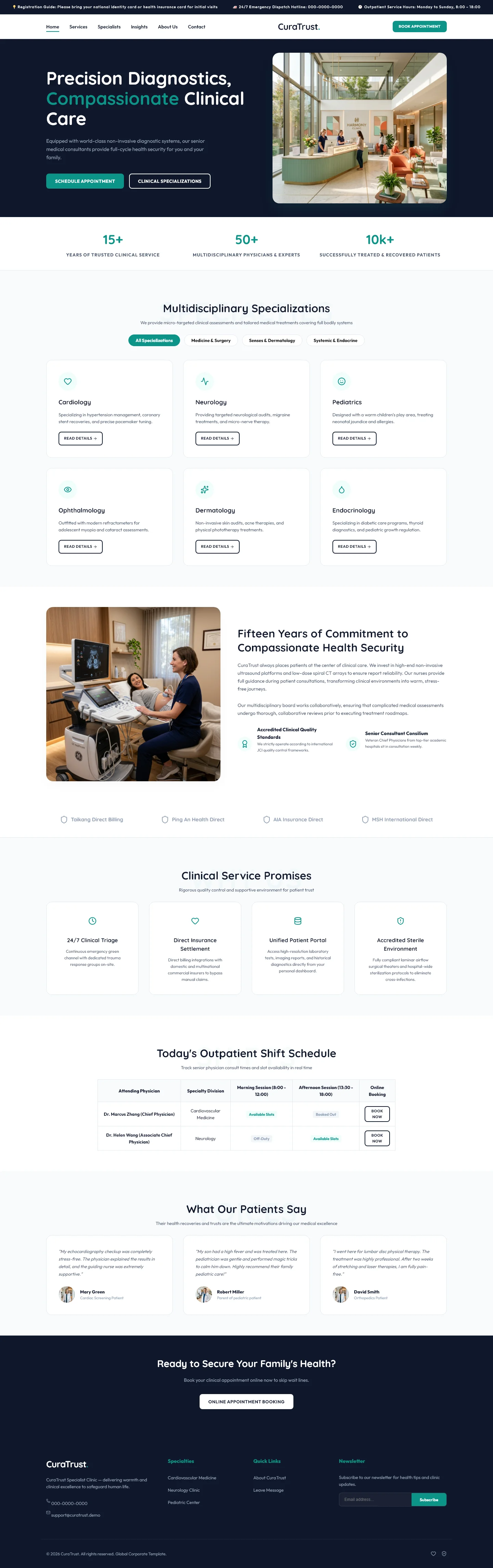 CuraTrust - Healthcare | Healthcare & Medical — Free HTML5 Tailwind CSS Website Template Preview