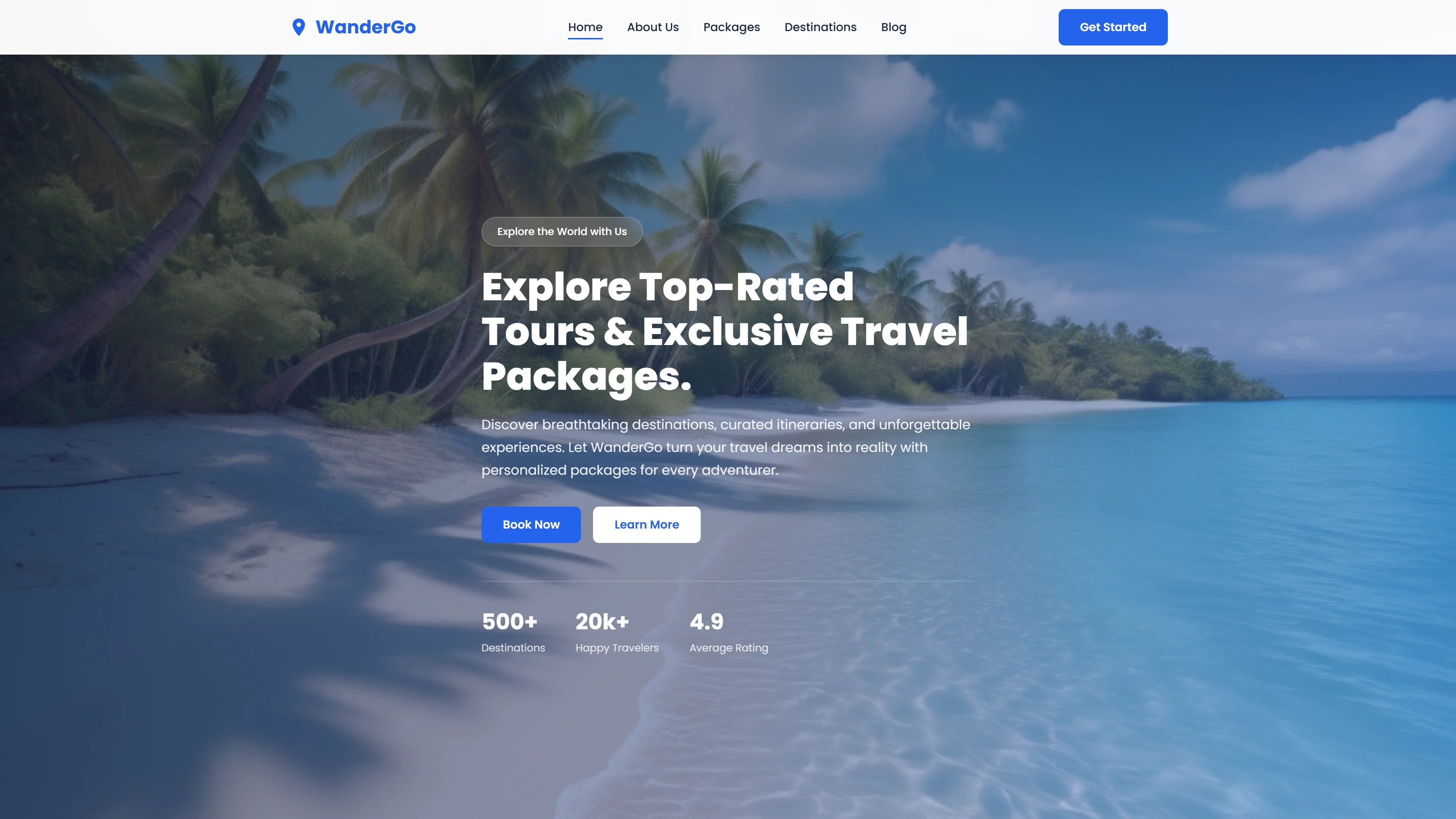 WanderGo - Explore Top-Rated Tours & Exclusive Travel Packages | Travel & Tourism