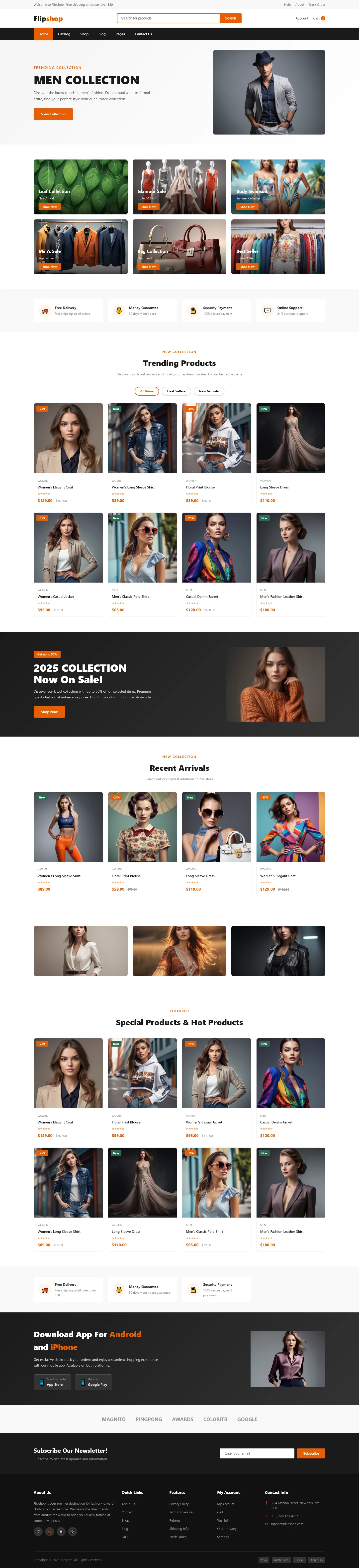 Flipshop | Fashion & Store — Free HTML5 Tailwind CSS Website Template Preview