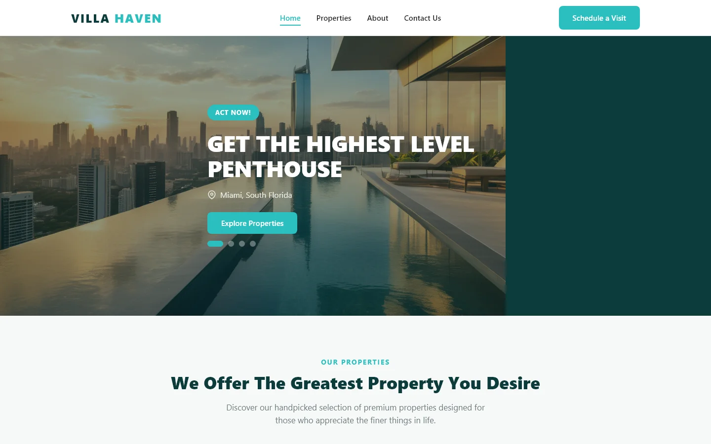 Welcome to VillaHaven | Real Estate & Construction — Free Real Estate & Construction Website Template | HTML5 Tailwind CSS
