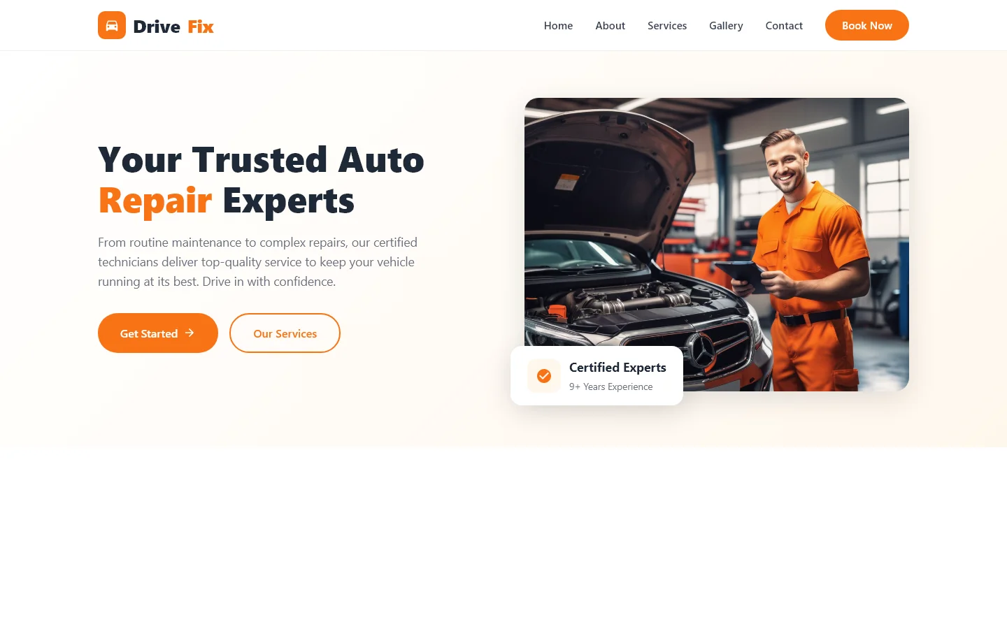 DriveFix - Auto Repair | Automotive — Free Automotive Website Template | HTML5 Tailwind CSS