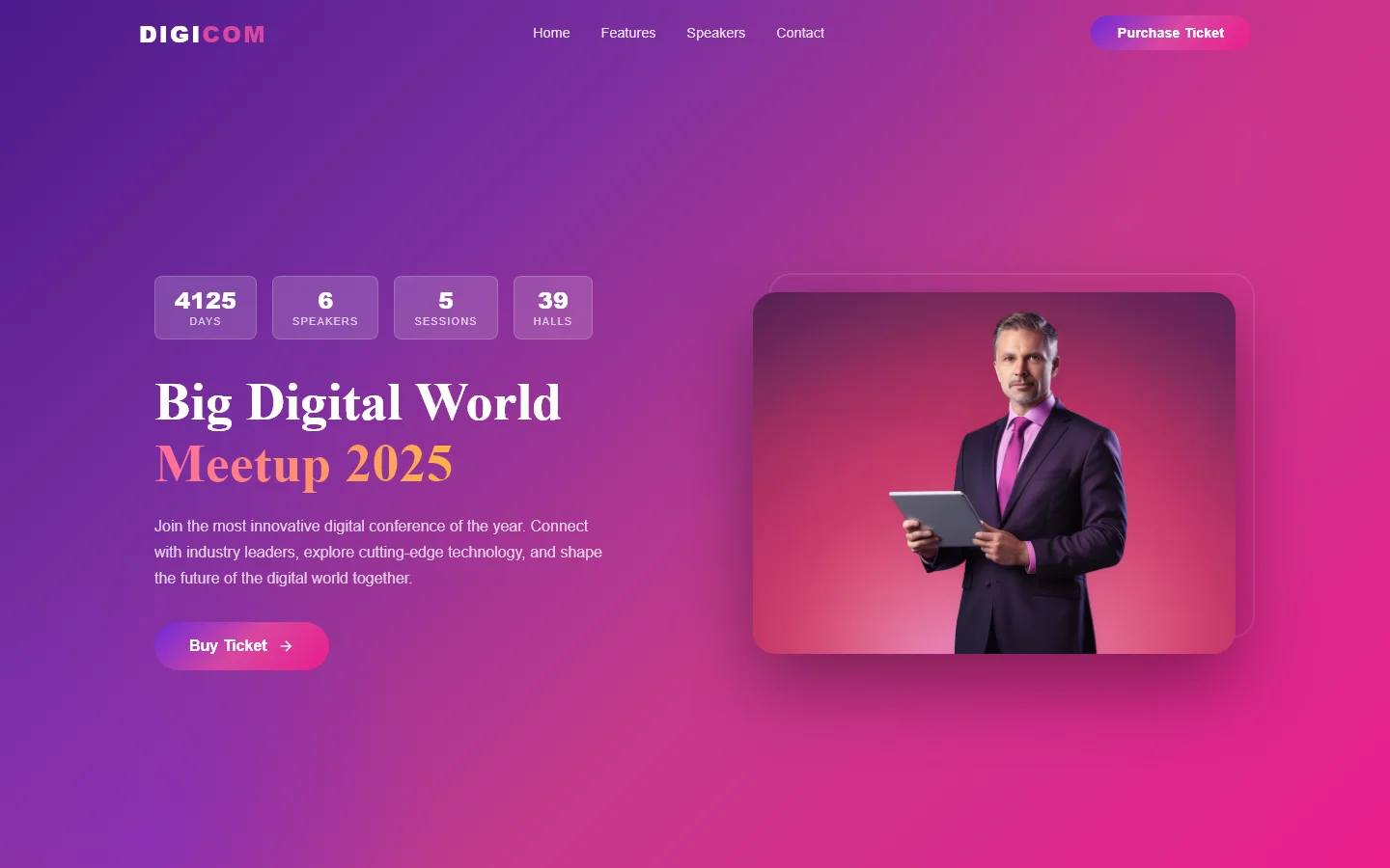 Digicom | IT और सॉफ़्टवेयर — Free IT & Software Website Template | HTML5 Tailwind CSS