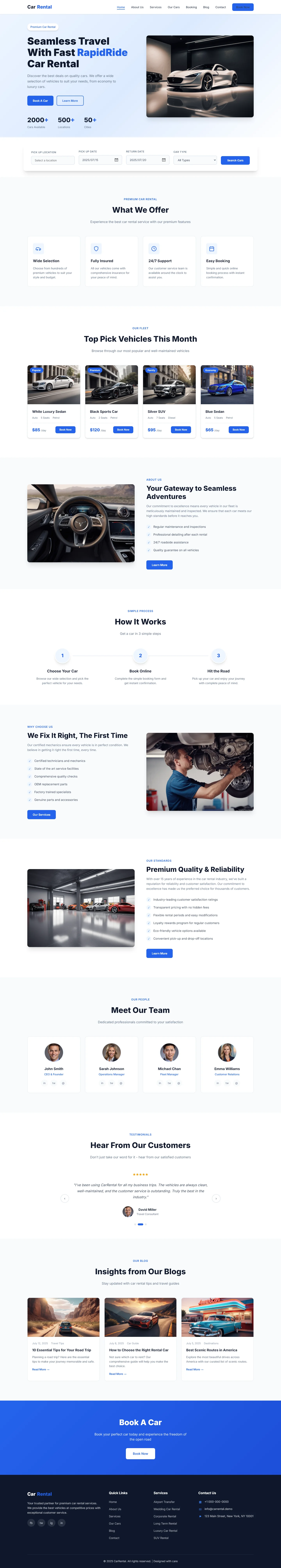 CarRental - Car Rental | Automotive — Free HTML5 Tailwind CSS Website Template Preview