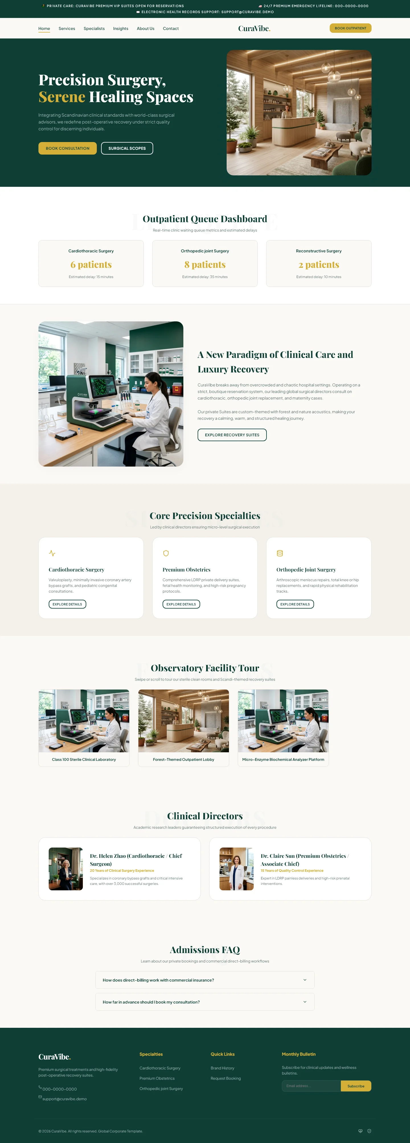 CuraVibe | Healthcare & Medical — Free HTML5 Tailwind CSS Website Template Preview