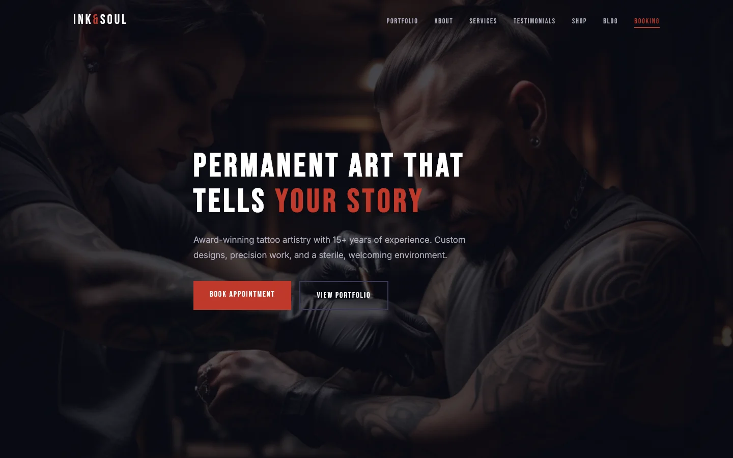 Welcome to Ink & Soul | Beauty & Salon — Free Beauty & Salon Website Template | HTML5 Tailwind CSS