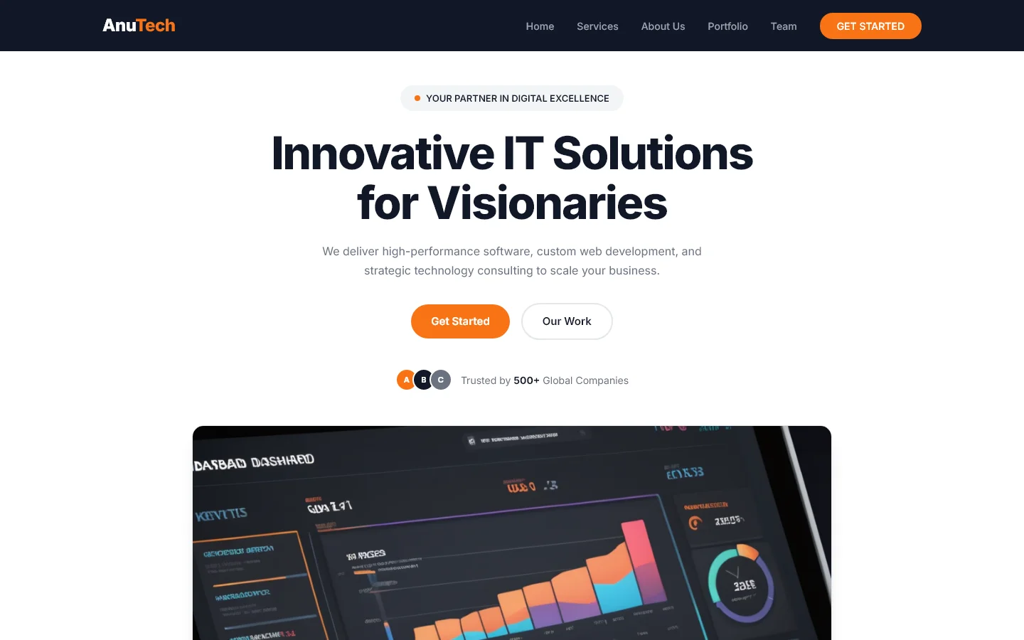 AnuTech - Innovative IT Solutions for Visionaries | IT और सॉफ़्टवेयर — Free IT & Software Website Template | HTML5 Tailwind CSS