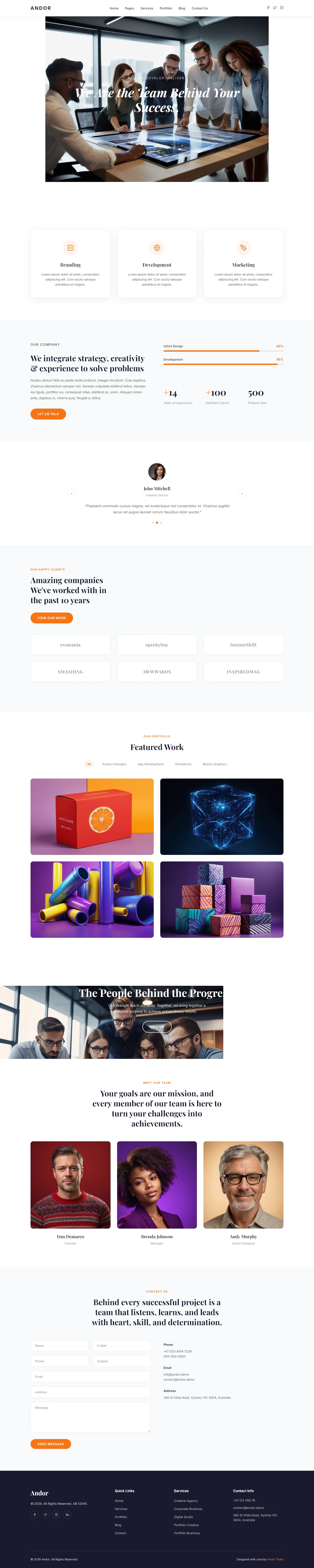 Andor | बिज़नेस और कंसल्टिंग — Free HTML5 Tailwind CSS Website Template Preview