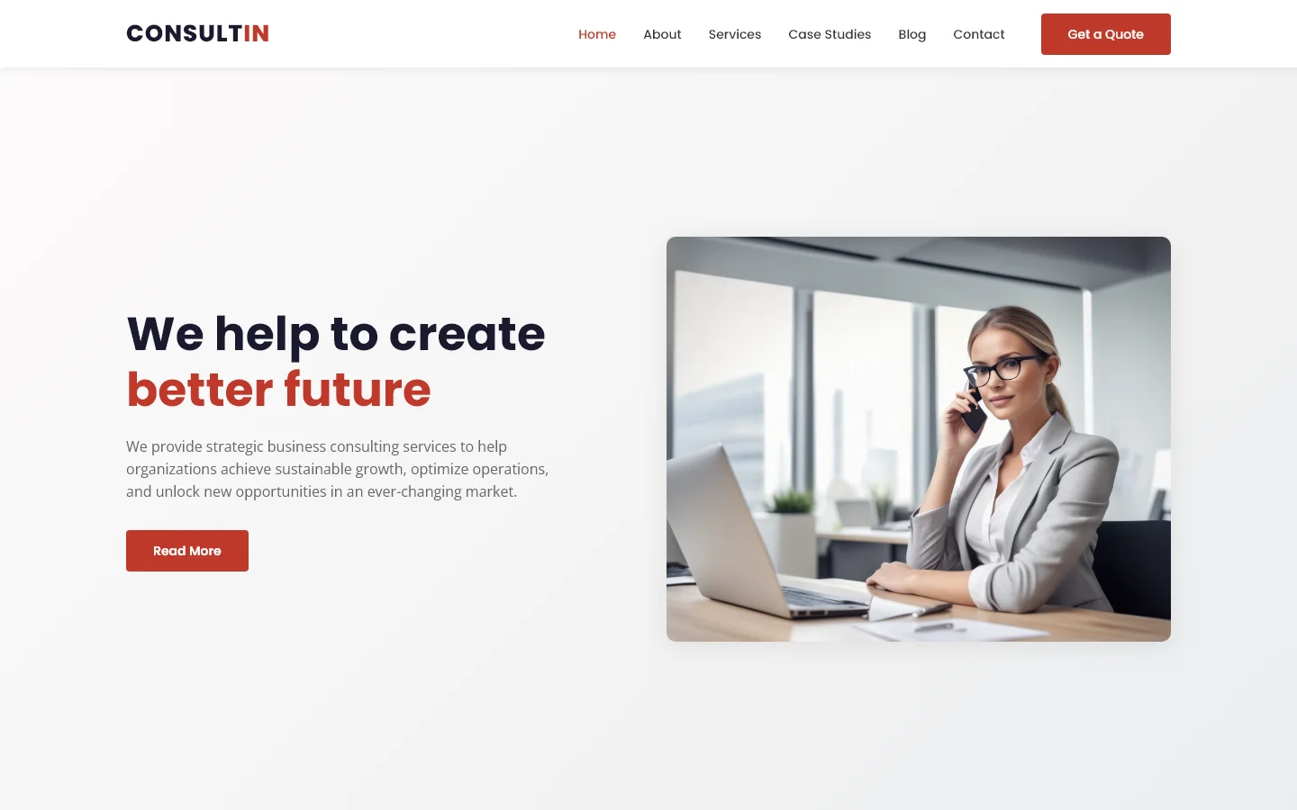 Welcome to Consultin | बिज़नेस और कंसल्टिंग — Free Business & Consulting Website Template | HTML5 Tailwind CSS