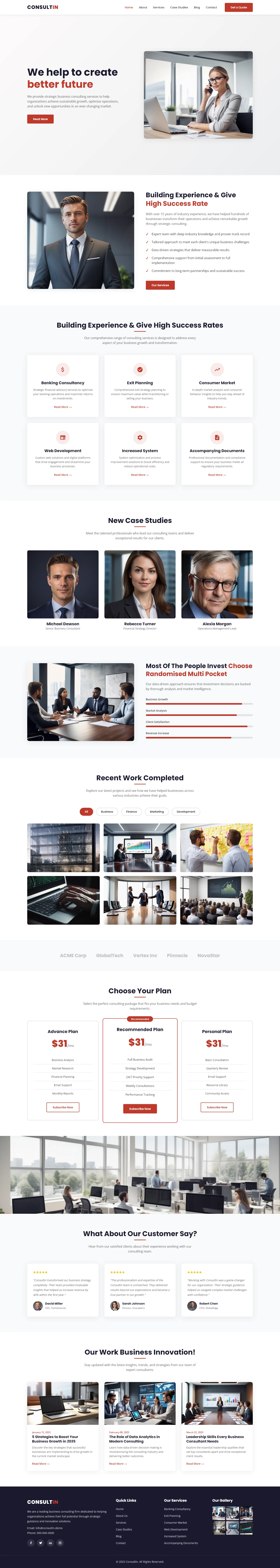 Welcome to Consultin | बिज़नेस और कंसल्टिंग — Free HTML5 Tailwind CSS Website Template Preview