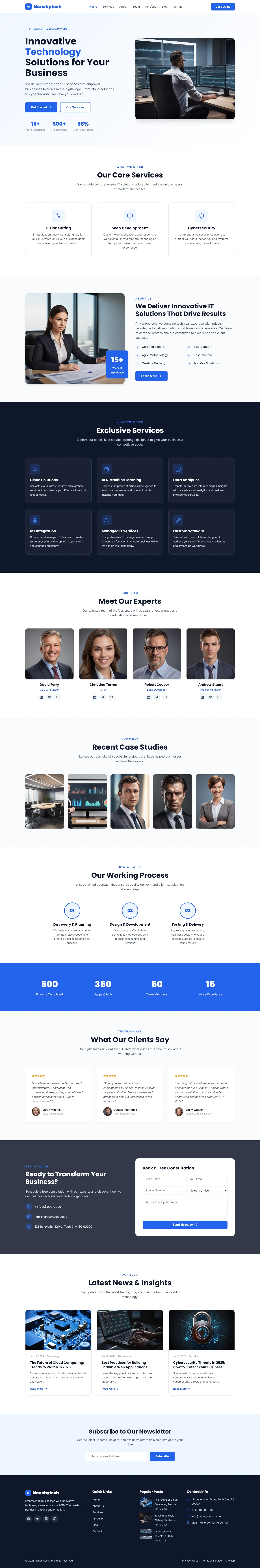 Nanobytech - Innovative IT Services for the Digital Age | IT और सॉफ़्टवेयर — Free HTML5 Tailwind CSS Website Template Preview