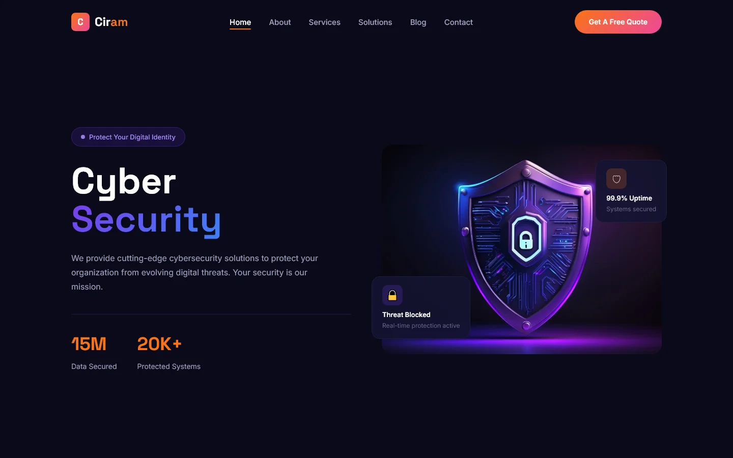 Ciram | IT और सॉफ़्टवेयर — Free IT & Software Website Template | HTML5 Tailwind CSS