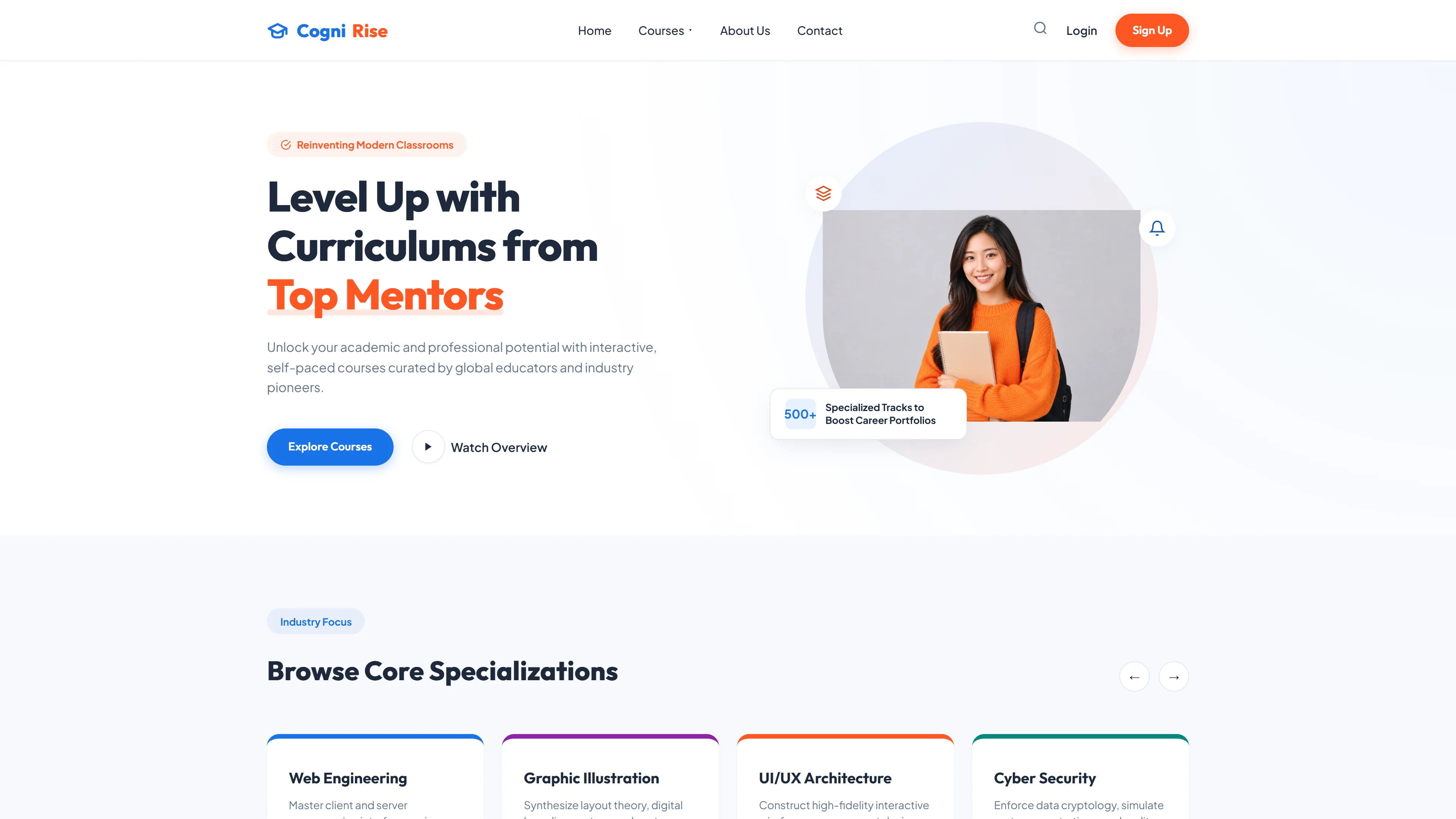 Welcome to CogniRise Academy | एजुकेशन और किड्स — Free Education & Kids Website Template | HTML5 Tailwind CSS