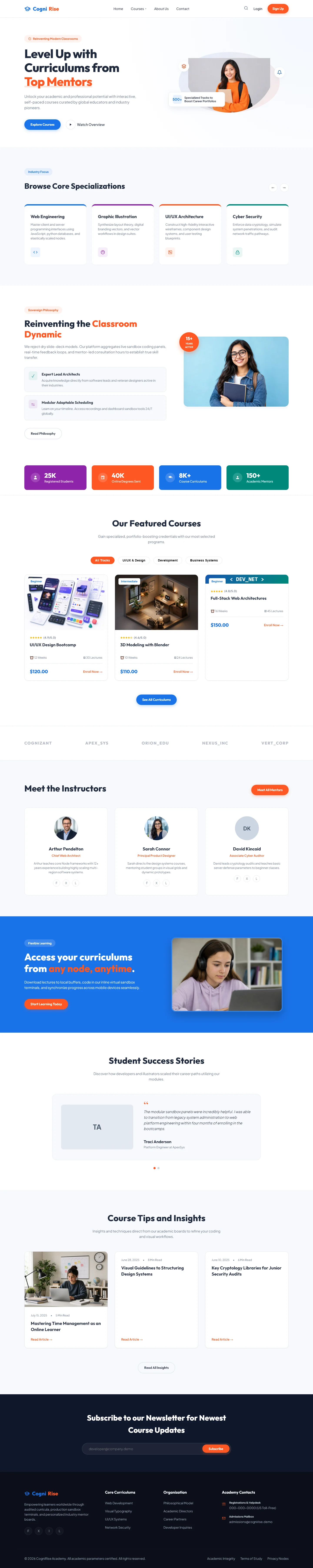 Welcome to CogniRise Academy | एजुकेशन और किड्स — Free HTML5 Tailwind CSS Website Template Preview