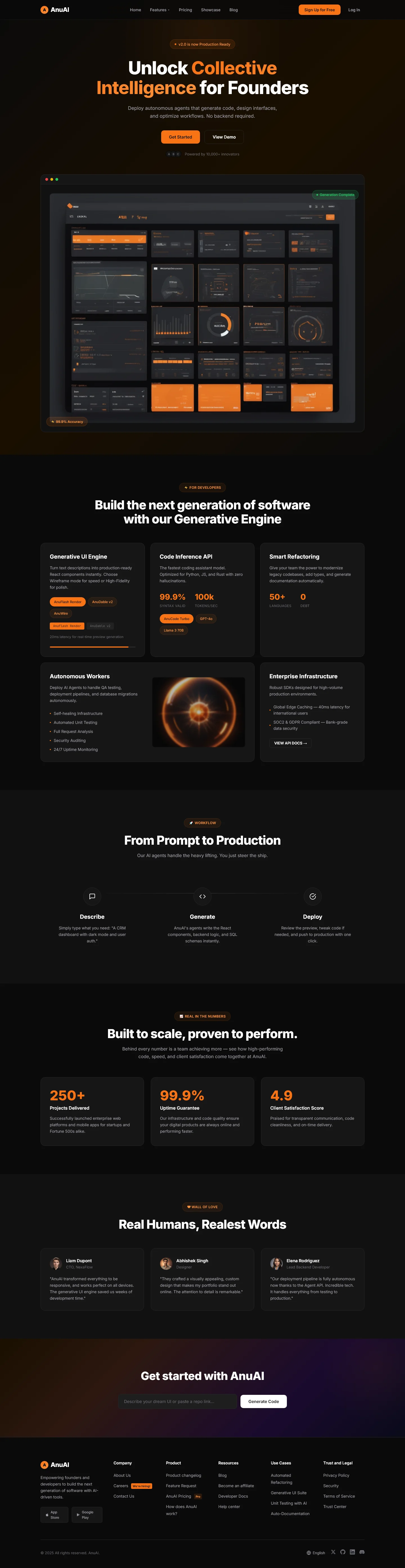Welcome to AnuAI | IT और सॉफ़्टवेयर — Free HTML5 Tailwind CSS Website Template Preview