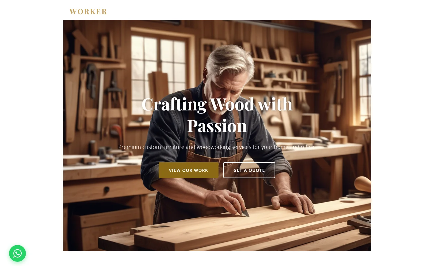 WoodWorker - Woodworking | Home Services — Free Home Services Website Template | HTML5 Tailwind CSS