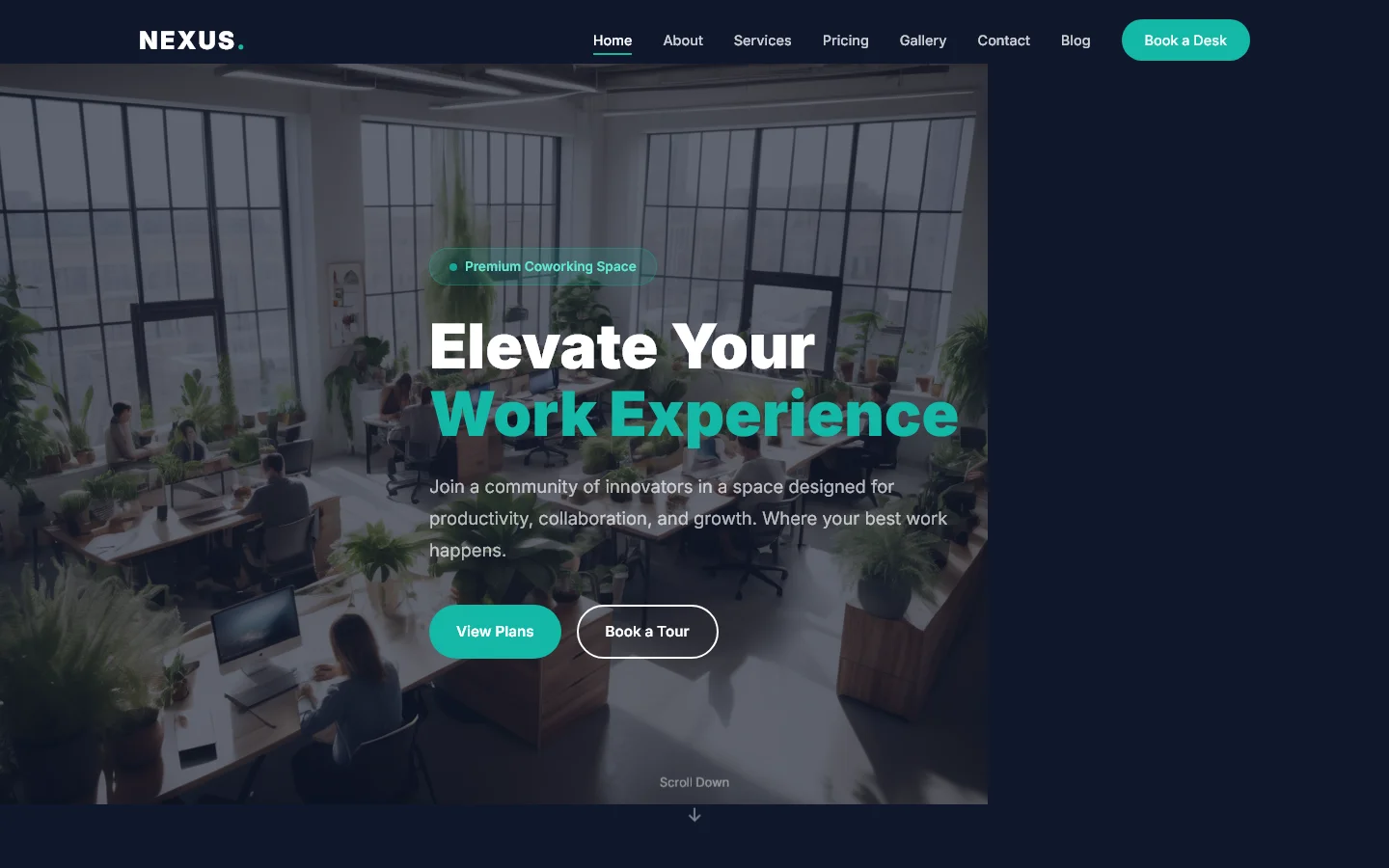 Nexus: Elevate Your Workspace | बिज़नेस और कंसल्टिंग — Free Business & Consulting Website Template | HTML5 Tailwind CSS