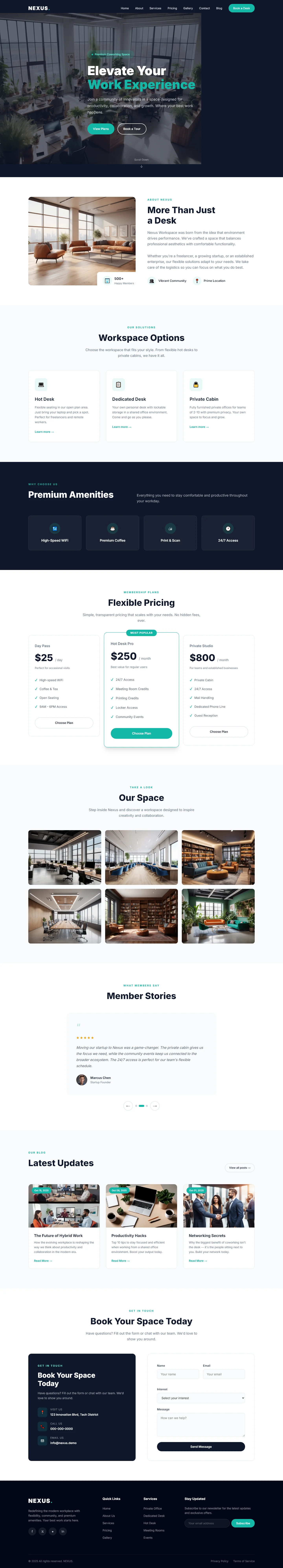 Nexus: Elevate Your Workspace | बिज़नेस और कंसल्टिंग — Free HTML5 Tailwind CSS Website Template Preview