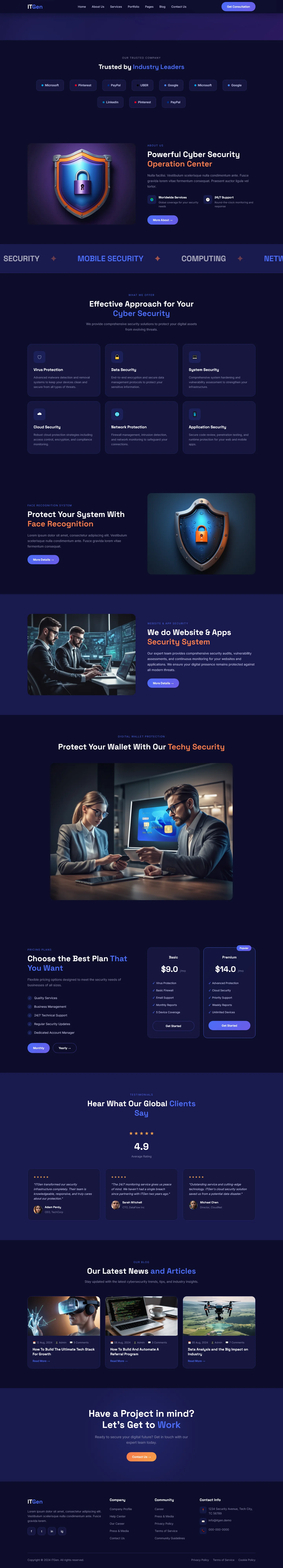 Welcome to ITGen | IT और सॉफ़्टवेयर — Free HTML5 Tailwind CSS Website Template Preview